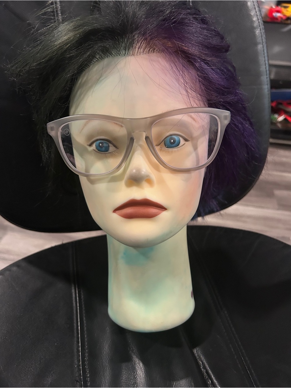 Clear Oversized Cat-Eye Glasses - Translucent Frame ready to wear